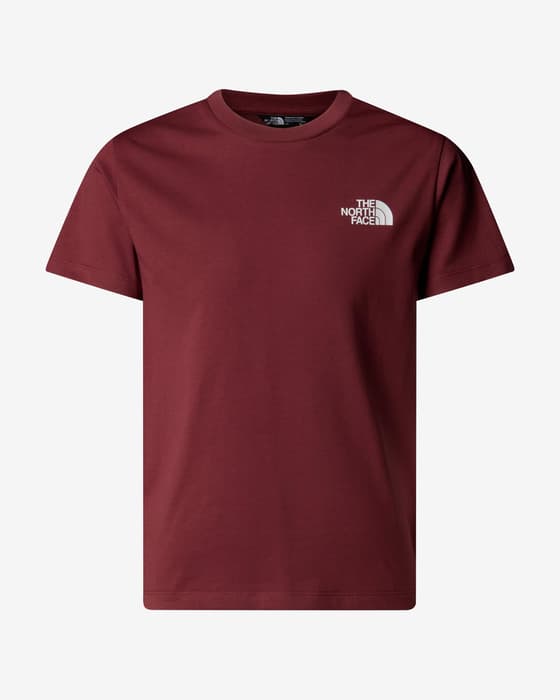 Camiseta The North Face Simple Down manga corta rojo burdeos infantil