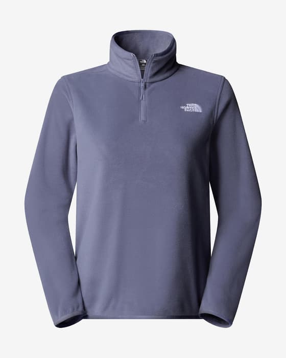 Forro polar The North Face Glacier Fleece Quarter Zip violeta oscuro mujer