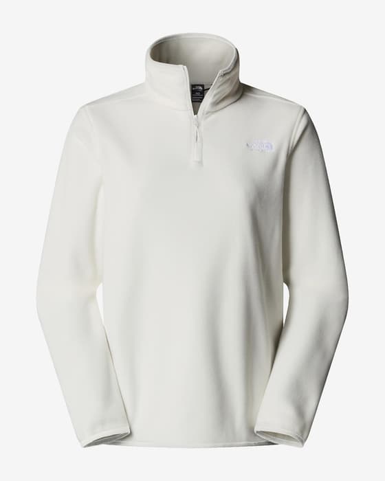 Forro polar The North Face Glacier Fleece Quarter Zip blanco perla mujer