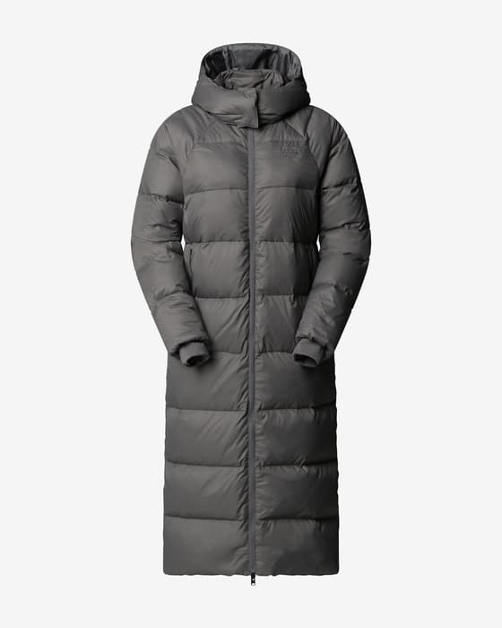 Chaqueta con capucha The North Face Hydrenalite City Down gris oscuro mujer