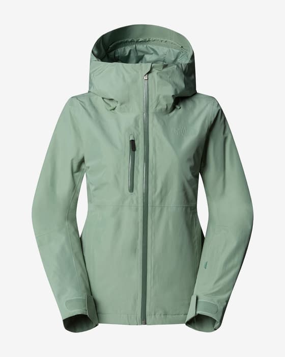 Chaqueta con capucha The North Face Descendit verde claro mujer