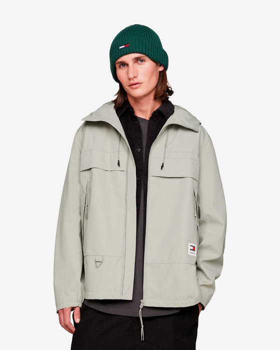 Chaqueta con capucha Tommy Jeans Hero Chicago verde claro