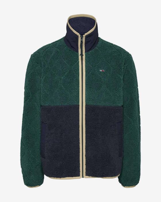 Chaqueta Tommy Jeans Teddy Essential verde azul marino