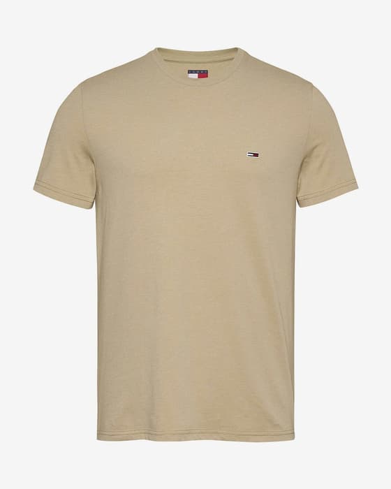 T-shirt Tommy Jeans Xslim Jaspe 2.0 manches courtes beige