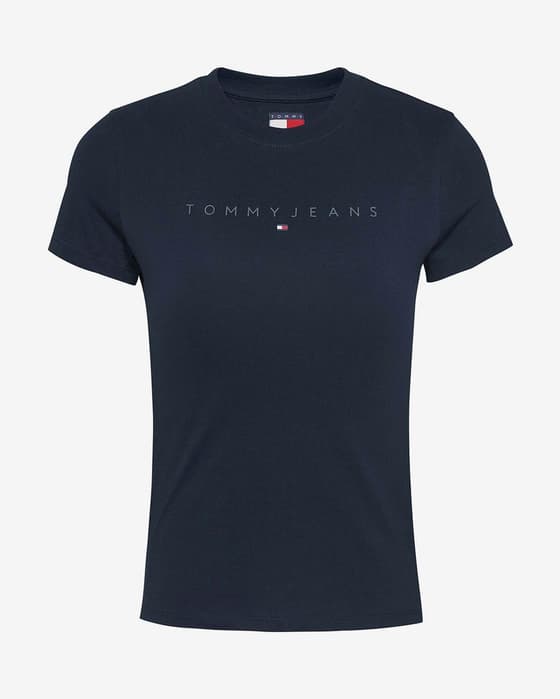 T-shirt Tommy Jeans Slim Tonal Linear manches courtes bleu marine femme