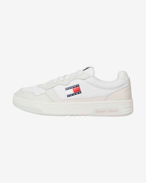 Zapatillas Tommy Jeans Cupsole Leather Essential blanco puro