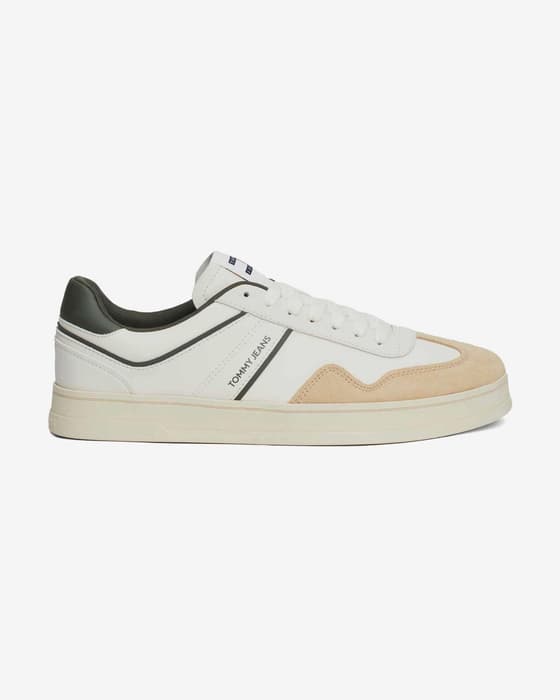 Zapatillas Tommy Jeans Greenwich Retro blanco beige negro