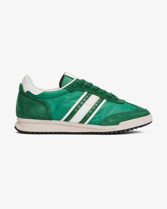 Zapatillas Tommy Jeans Retro Runner Cleated verde blanco