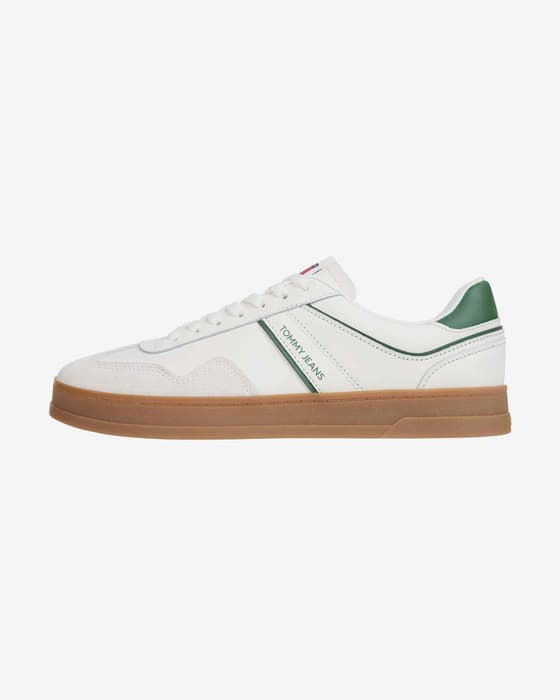 Zapatillas Tommy Jeans The Greenwich Leather blanco marrón verde