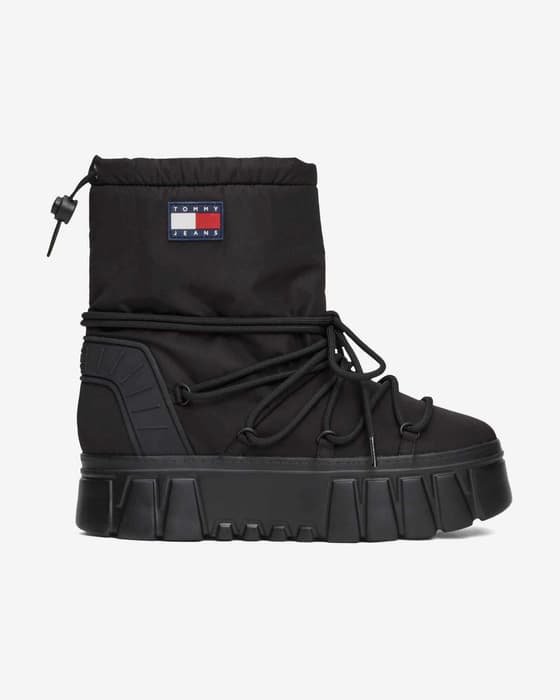 Botas Tommy Jeans Hybrid preto puro mulher