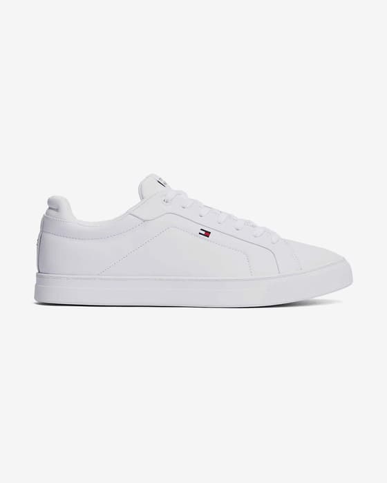 Tommy Hilfiger Icon Court Leather Flag shoes pure white