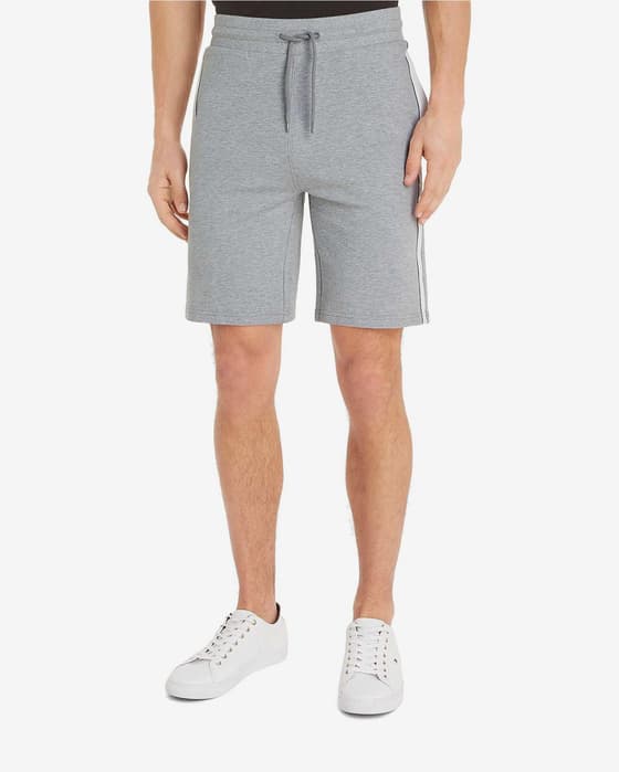 Pantalón corto Tommy Hilfiger Stripe Logo gris