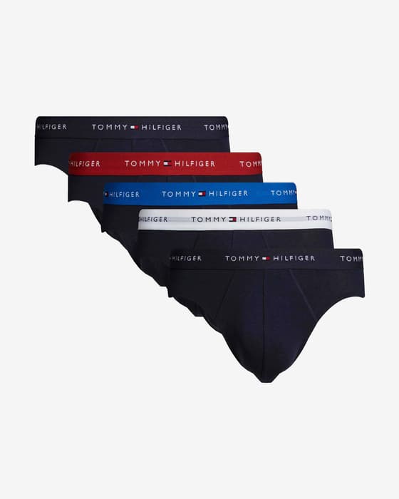 Slip Tommy Hilfiger Brief Logo azul marino negro rojo (5 unidades)
