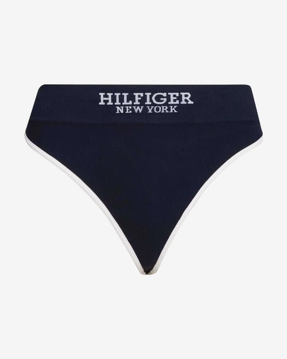 Tanga Tommy Hilfiger Monotype Rib azul marino