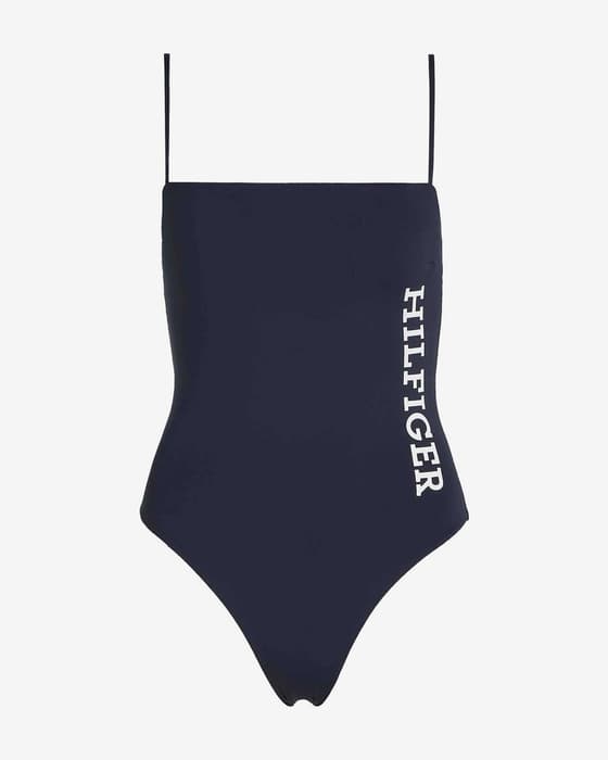 Bañador Tommy Hilfiger Monotype One Piece azul marino mujer