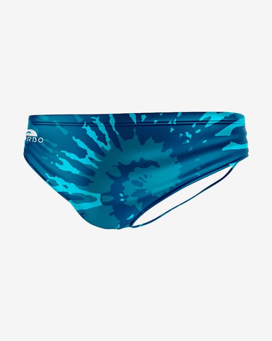 Maillot de water-polo Turbo Khaki Tie Dye Brief bleu