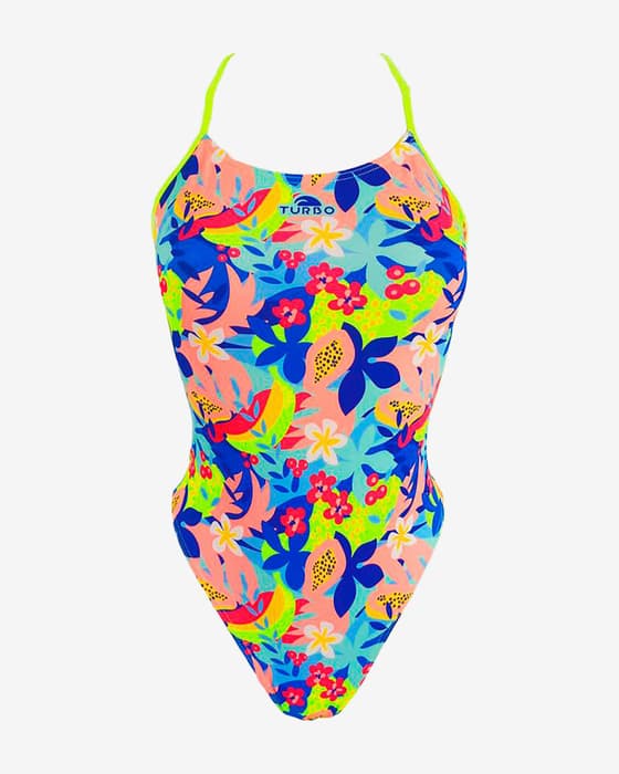 Maillot de bain Turbo Sirène Tropical Dream jaune bleu femme