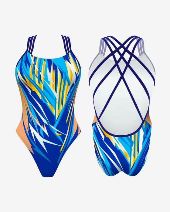 Maillot de bain Turbo Patron Sincro Modèle F030 bleu femme