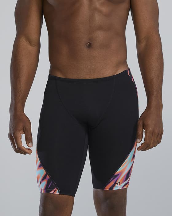 Maillot de bain TYR Durafast Elite Disarray Jammer noir orange lilas