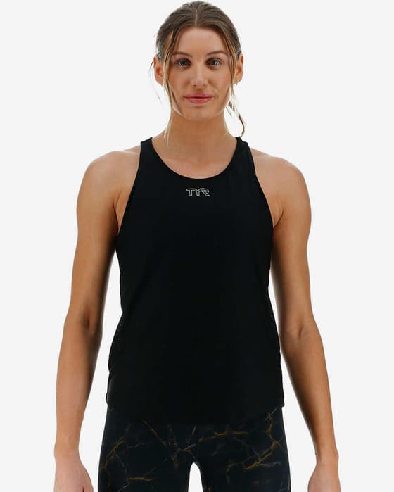 Camiseta TYR Solid Airtech tirantes negro puro mujer