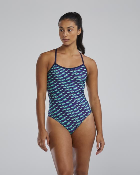 Maillot de bain TYR Durafast Elite Trinityfit Dragonflyte bleu noir femme