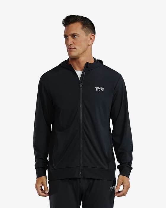 Sudadera con capucha TYR Tech Full Zip negro puro