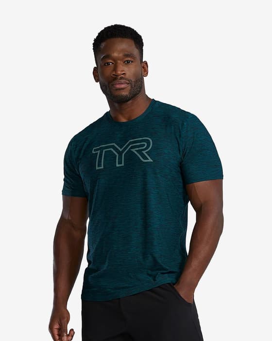 Camiseta TYR Airtech manga corta azul oscuro