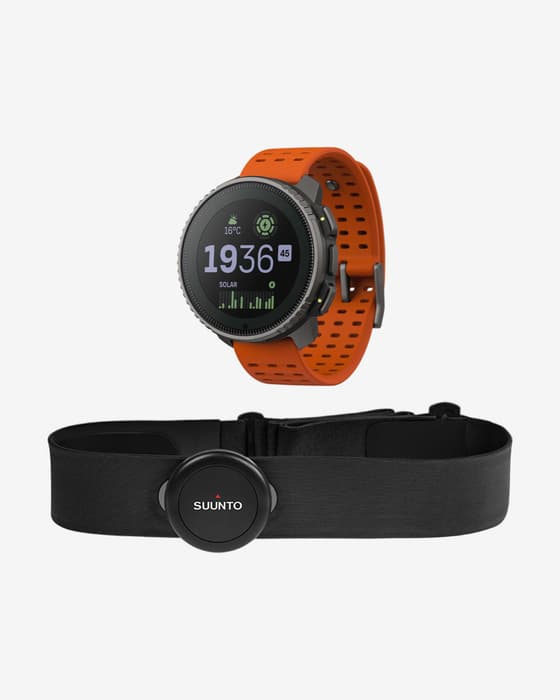 Suunto Vertical Titanium Solar naranja + Sensor de frecuencia cardíaca Suunto Smart Heart Rate Belt