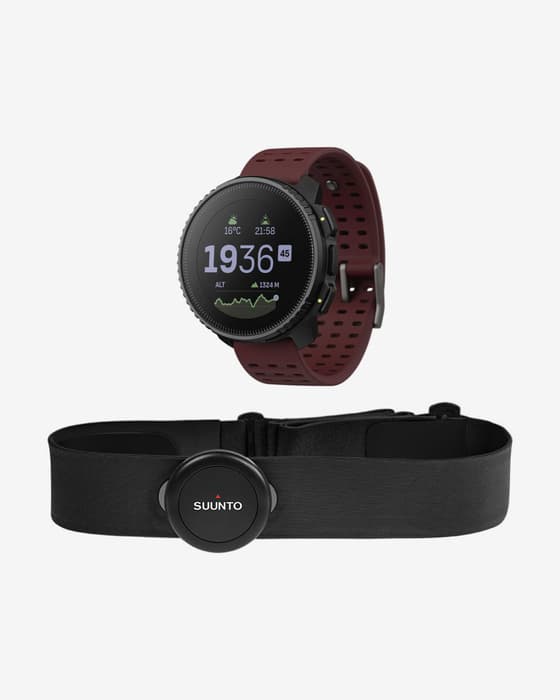 Suunto Vertical granate + Sensor de frecuencia cardíaca Suunto Smart Heart Rate Belt