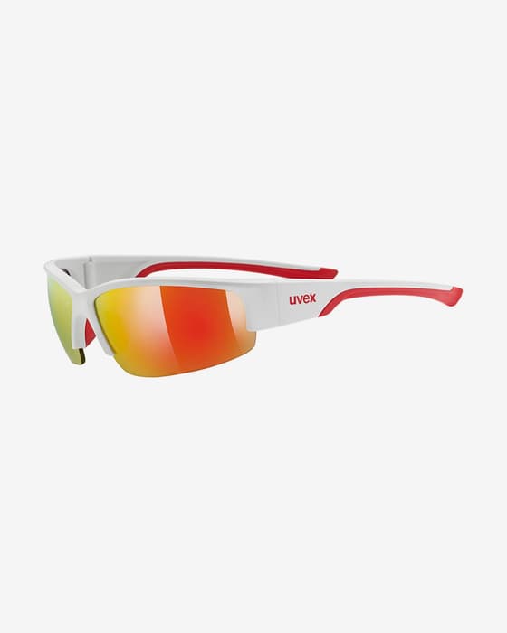 Brille Uvex 215 mattweiß/rot