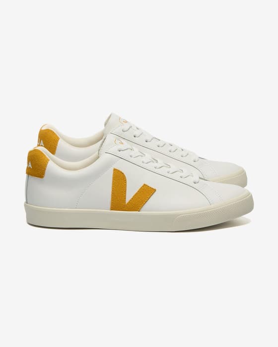 Zapatillas Veja Esplar Logo blanco naranja mujer