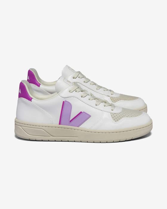 Zapatillas Veja V-10 II CWL blanco lila mujer