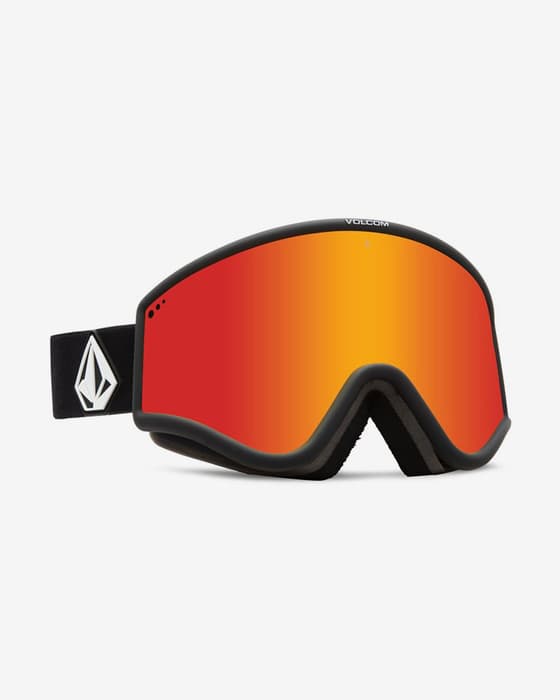 Máscara Volcom Yae negro con lente espejada Red Chrome