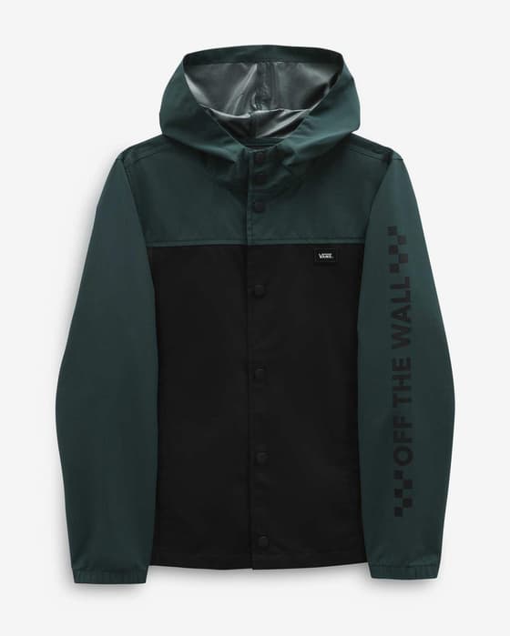 Chaqueta con capucha Vans Luc Block verde oscuro negro