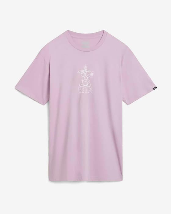 Camiseta Vans Crazy Eddy manga corta rosa blanco