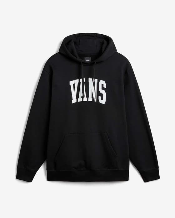 Sudadera con capucha Vans Arched Pullover negro blanco
