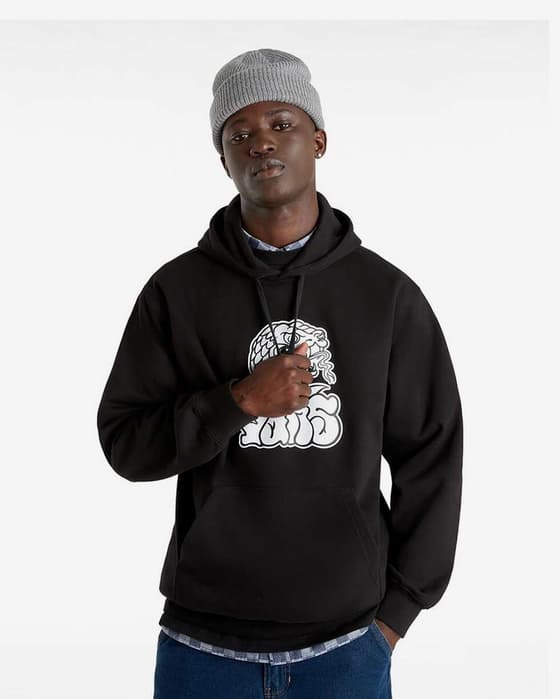 Sudadera con capucha Vans Rattler Loose negro blanco