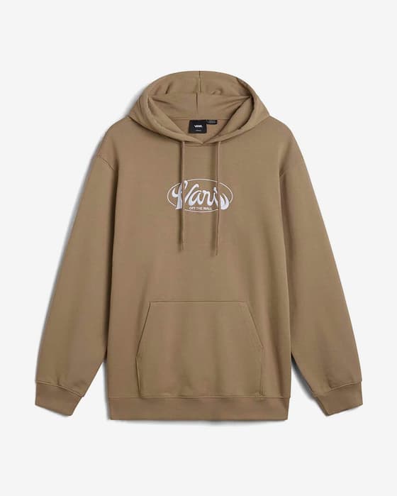Sudadera con capucha Vans Global Line Loose marrón blanco
