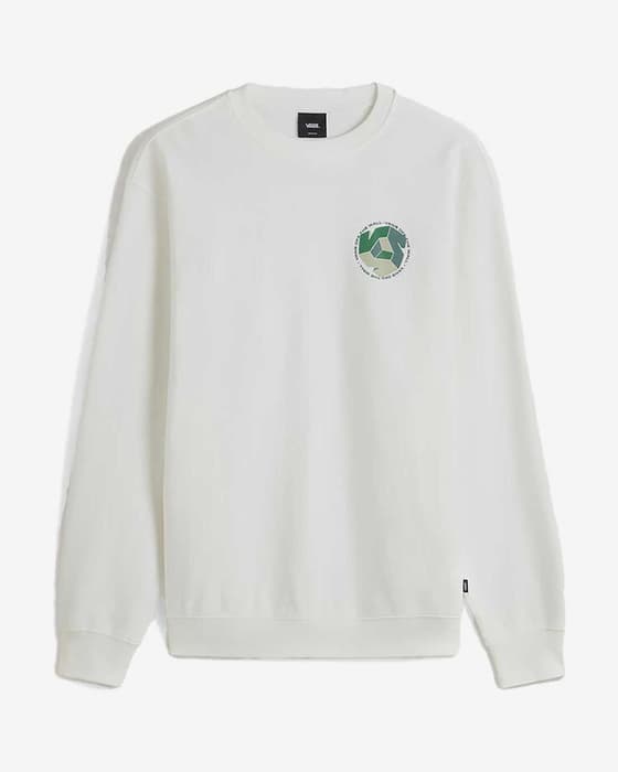 Sudadera Vans Cycle V Crew blanco puro