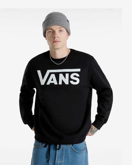 Sudadera Vans Classic III Crew negro blanco