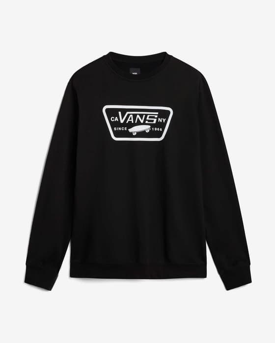 Sudadera Vans Full Patch III Crew negro puro blanco