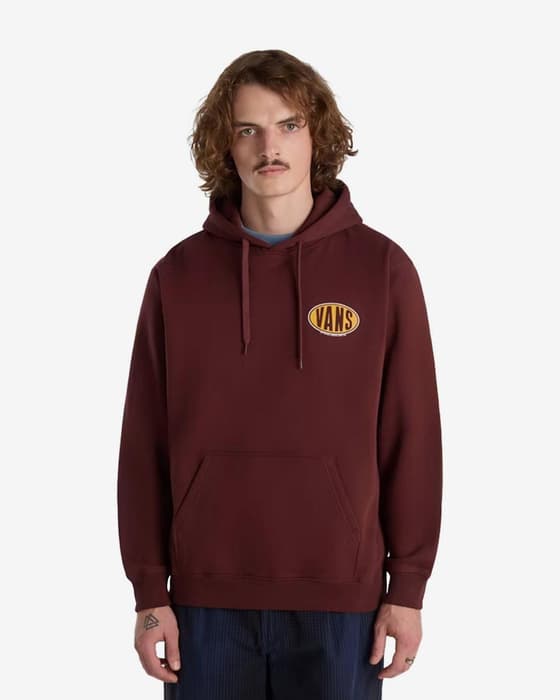 Sudadera con capucha Vans Spray On granate naranja