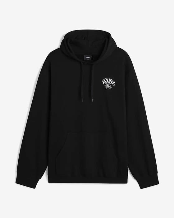 Sudadera con capucha Vans Checker Logo negro blanco lila