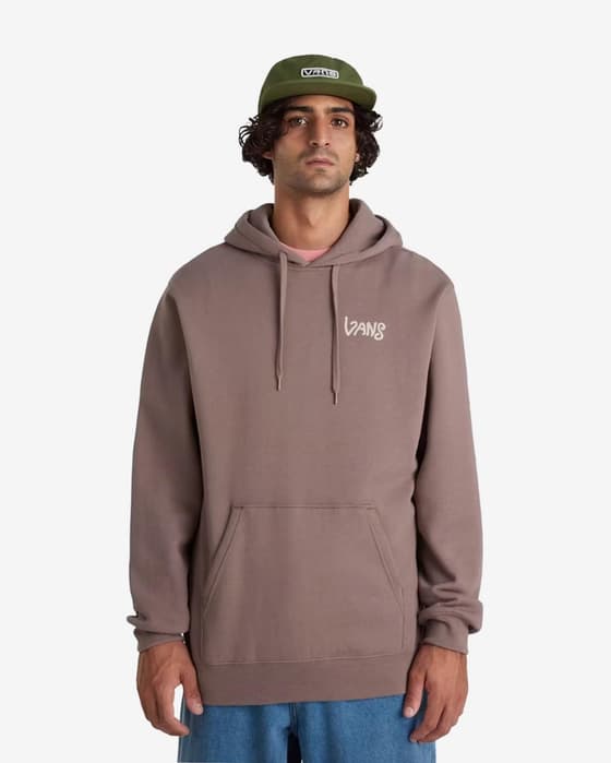 Sudadera con capucha Vans Hand Loose marrón blanco