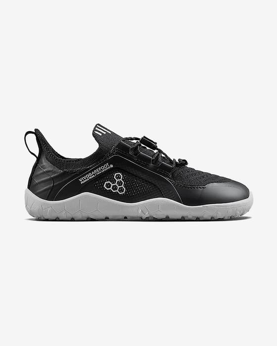 VivoBarefoot Primus Trail Knit Schuhe schwarz rein weiß Kinder