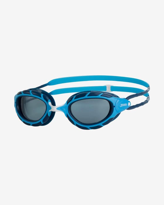 Gafas de natación Zoggs Predator azul oscuro con lentes transparentes azul junior