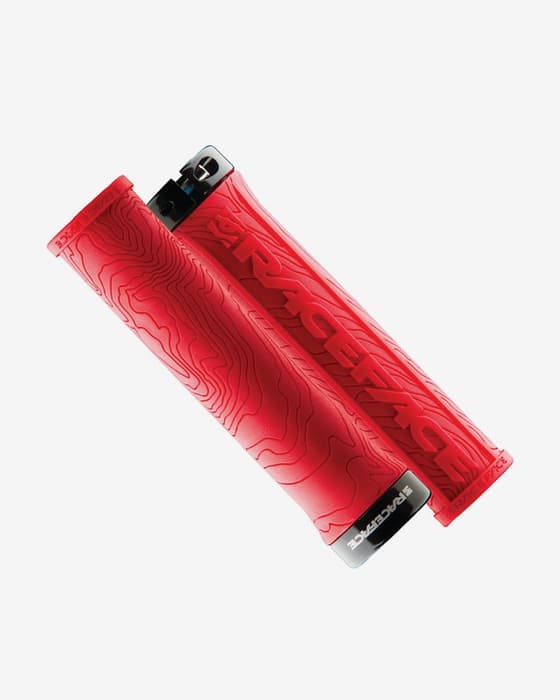 Puños Race Face Half Nelson Single Lock On rojo