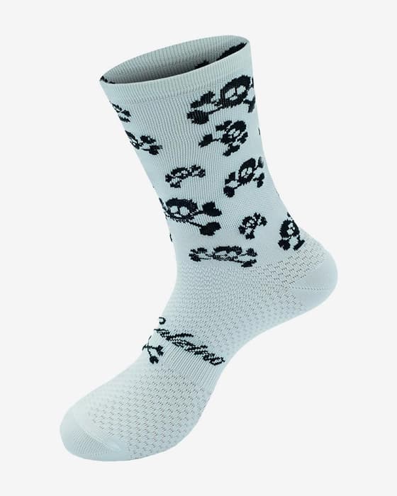 Calcetines Angelina Calzino Air Calaveras azul claro negro
