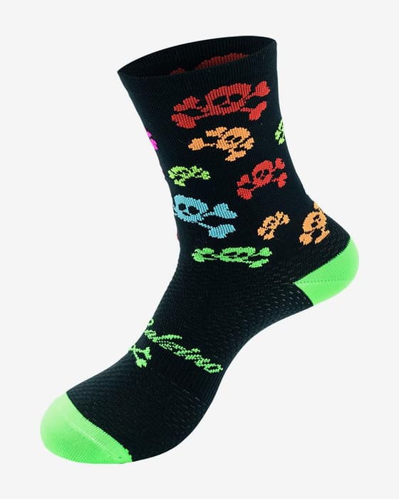 Calcetines Angelina Calzino Air Calaveras negro verde