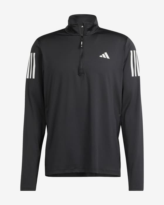 Sweatshirt adidas Own The Run Half-Zip noir pur blanc